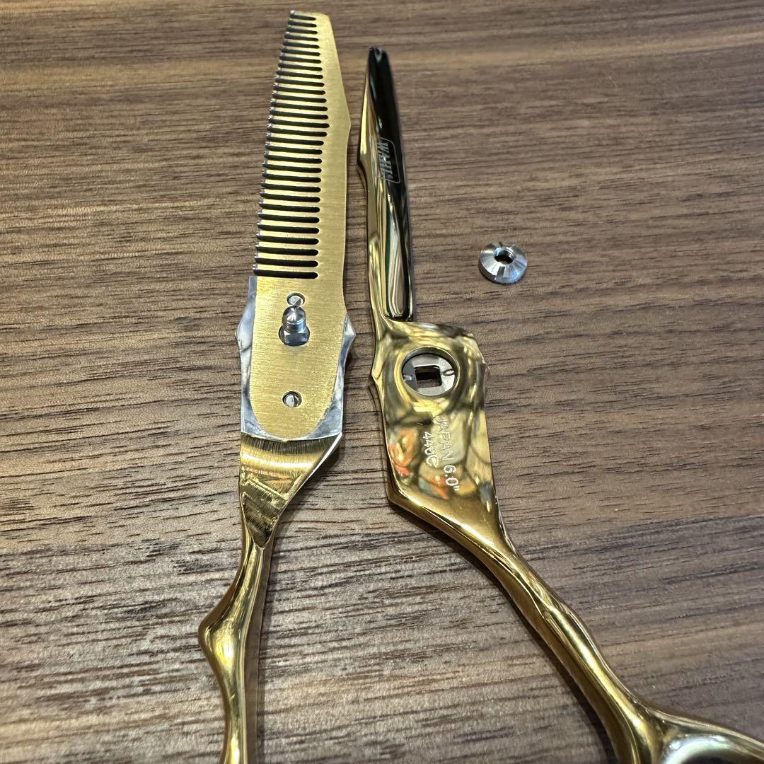 WAHL 6インチ セニングシザー ゴールド 理容 美容 鋏 シザー 25%