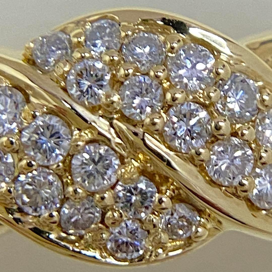 K18 天然ダイヤモンドリング D0.80ct サイズ12.2号 幅広 18金