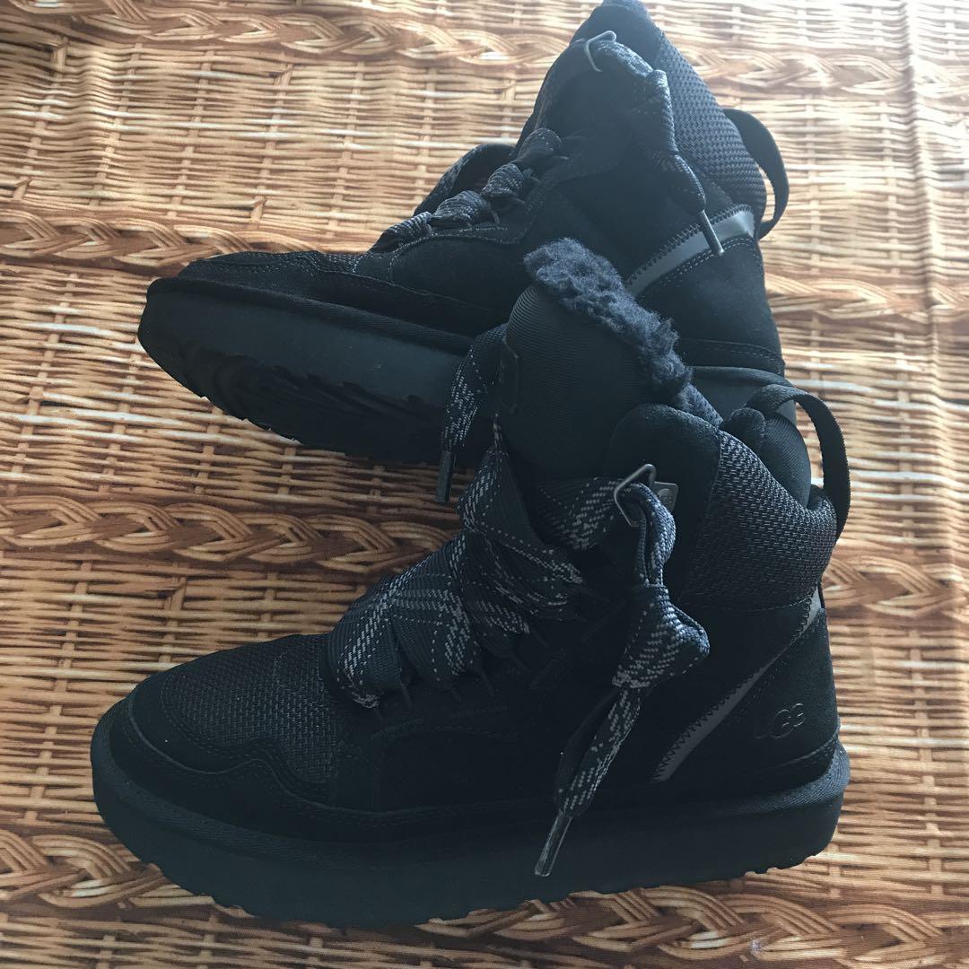 UGG - UGG OLIVE ハイカットレザースニーカーブラック23cmの通販
