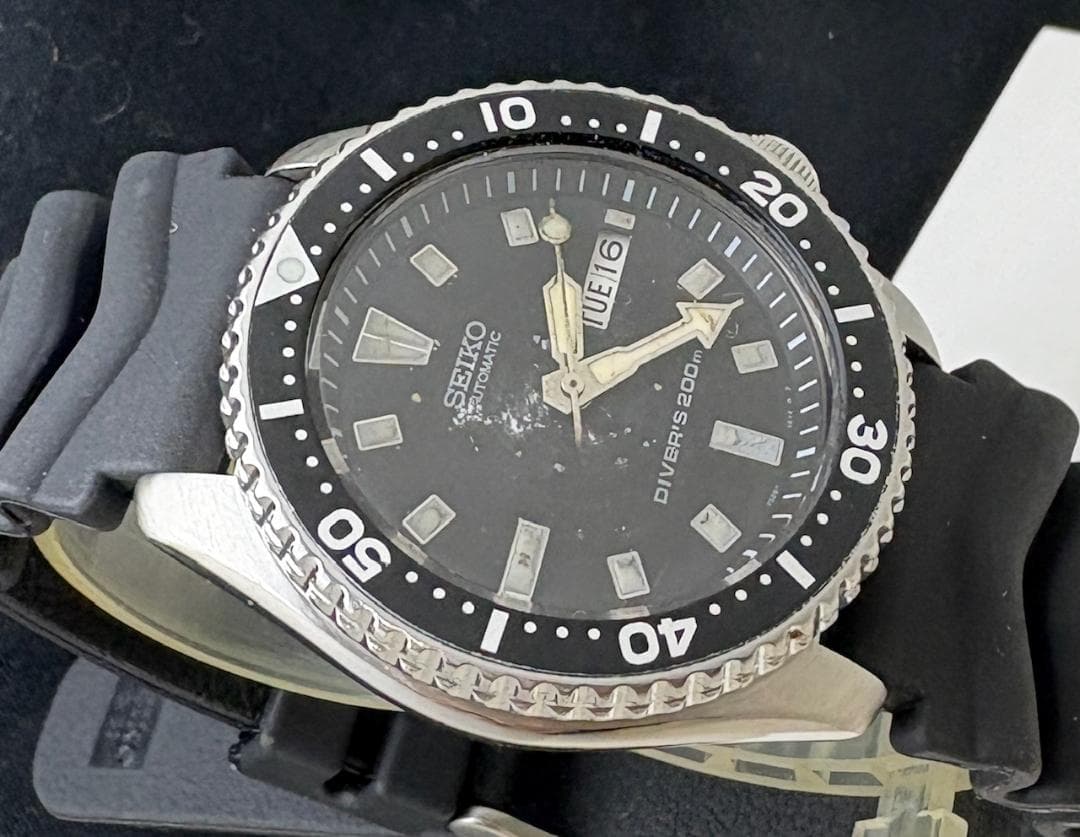 648/レア セイコー 7S26 SKX173 ダイバー ブラックボーイ 自動巻