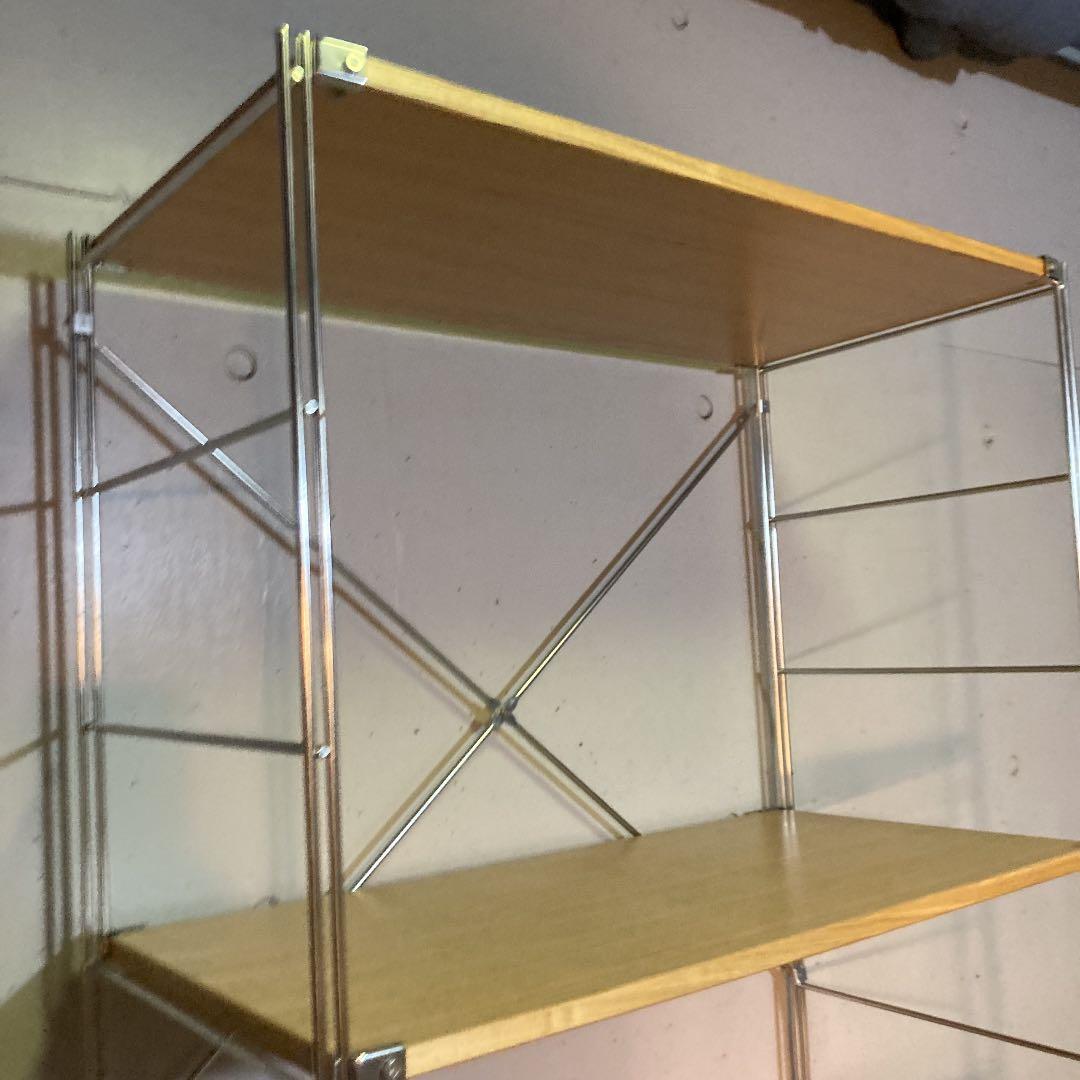 美品★無印 ステンレスユニットシェルフ・タモ材棚セット・ワイド・大(11275円)