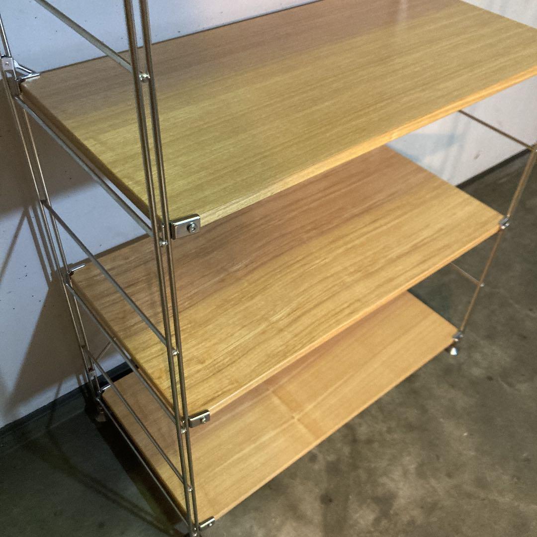美品★無印 ステンレスユニットシェルフ・タモ材棚セット・ワイド・大(11275円)