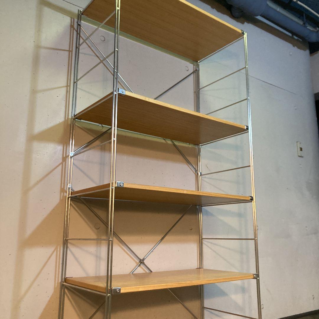 美品★無印 ステンレスユニットシェルフ・タモ材棚セット・ワイド・大(11275円)