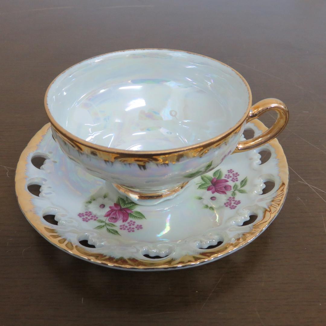 カップアンドソーサー ポット ミルクポット シュガーポット セット 金彩