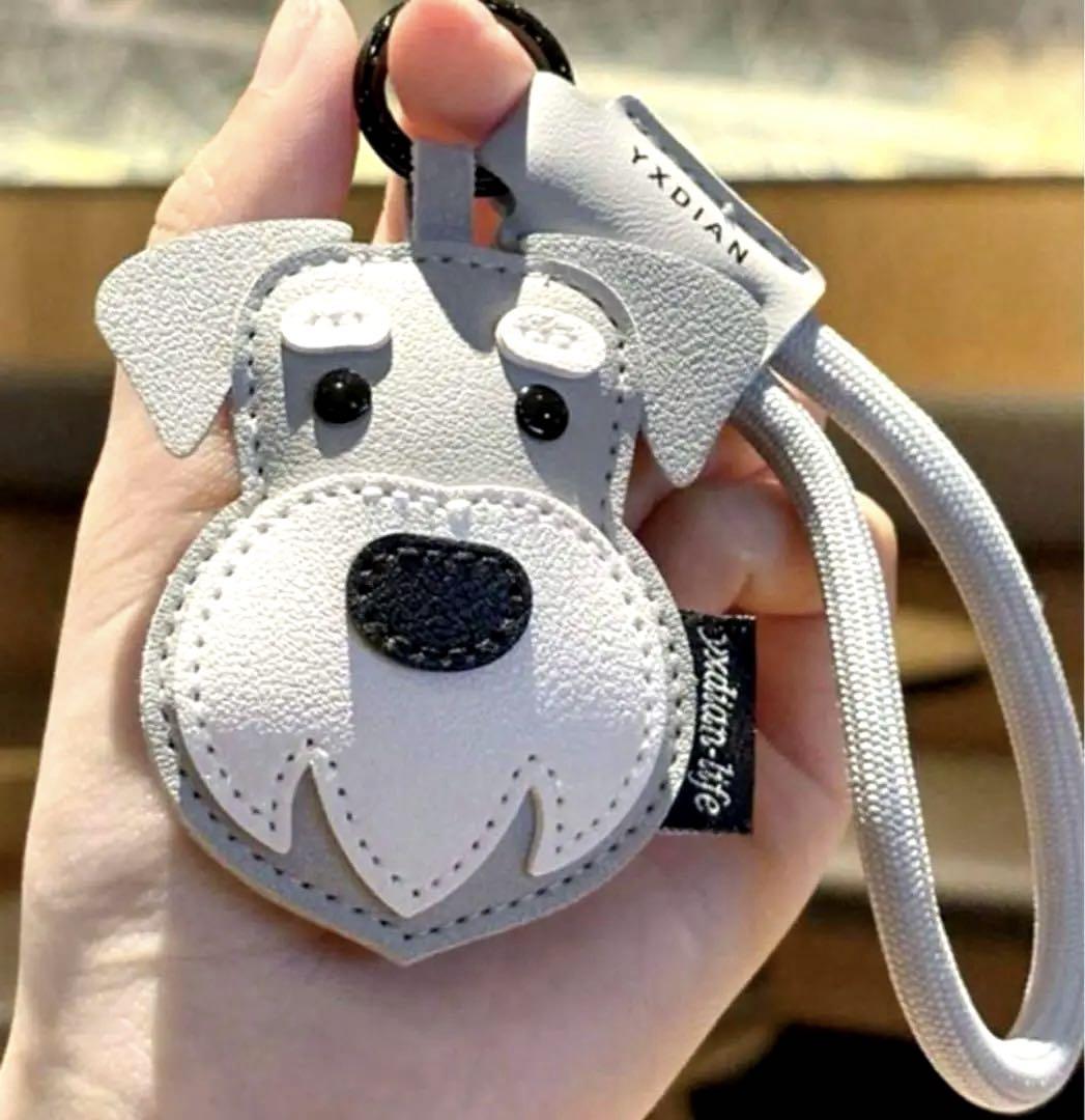 シルバーチャーム　犬(シュナウザー) 再入荷！ ミニチュア シュナウザー バッグチャーム 犬