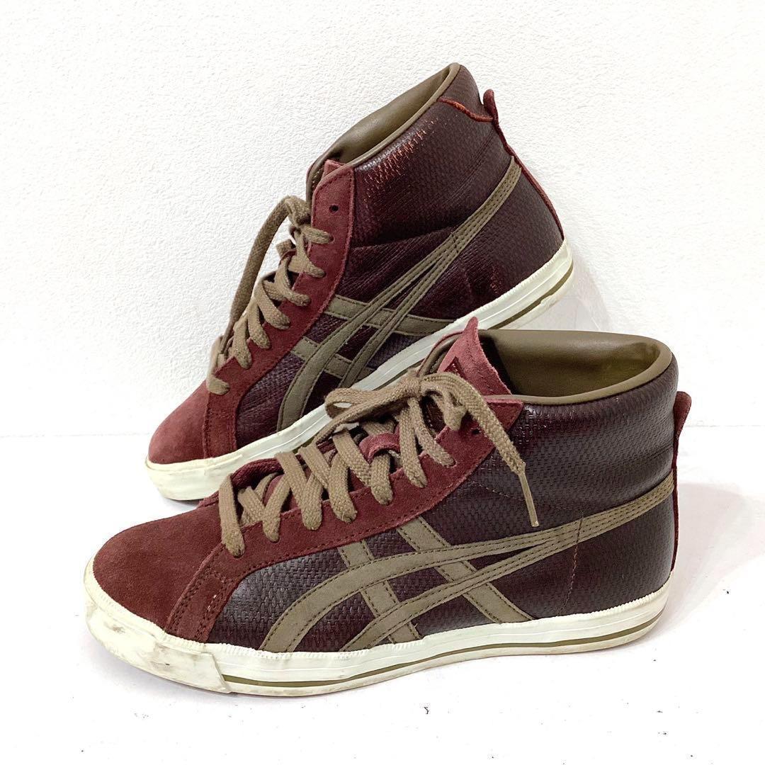 値下げ‼️オニツカタイガー スエード　ハイカットスニーカー 23.5 カーキ Onitsuka Tiger - 21ss オニツカタイガー ブーツ ハイカット