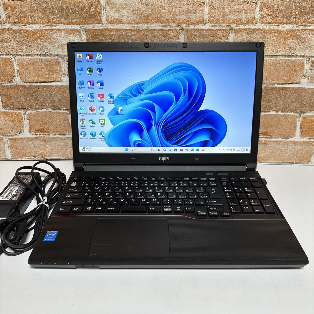 富士通ノートPC Corei5 SSD256GB メモリ8G オフィス2024年