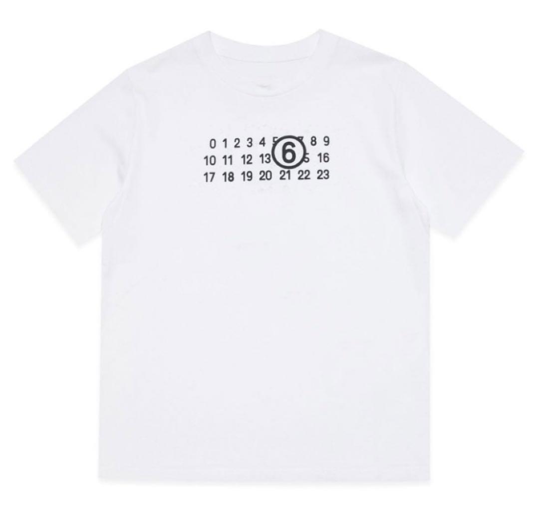 MM6 ロゴTシャツ　ホワイト　12Y ラスト1点！ MM6 ロゴTシャツ ホワイト 12Y
