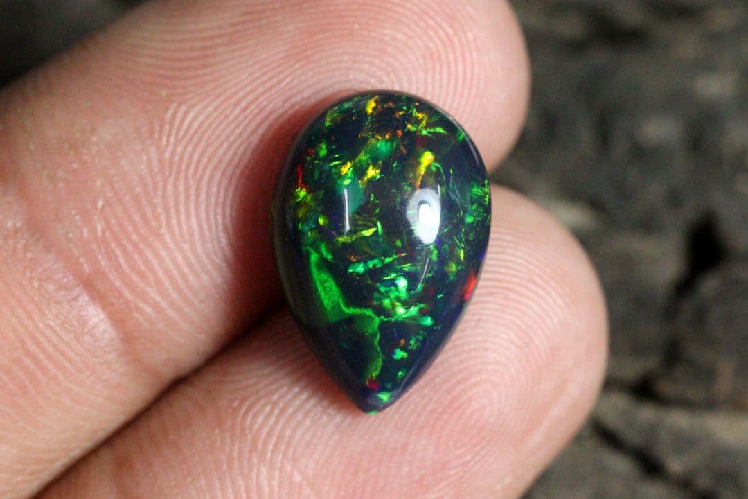 ブラックオパール 14×10mm