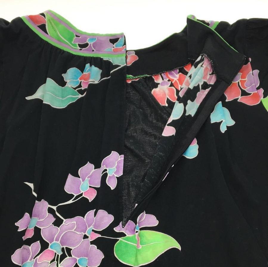 美品】LEONARD/レオナール/花柄カットソーワンピース/大きいサイズ ...