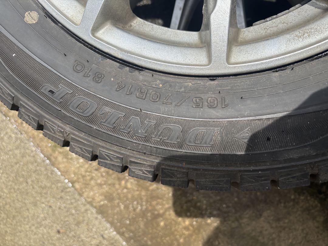 165/70R14 4穴X100 スタッドレスタイヤ ホイール付 4本セット