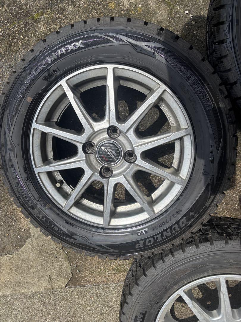 165/70R14 4穴X100 スタッドレスタイヤ ホイール付 4本セット
