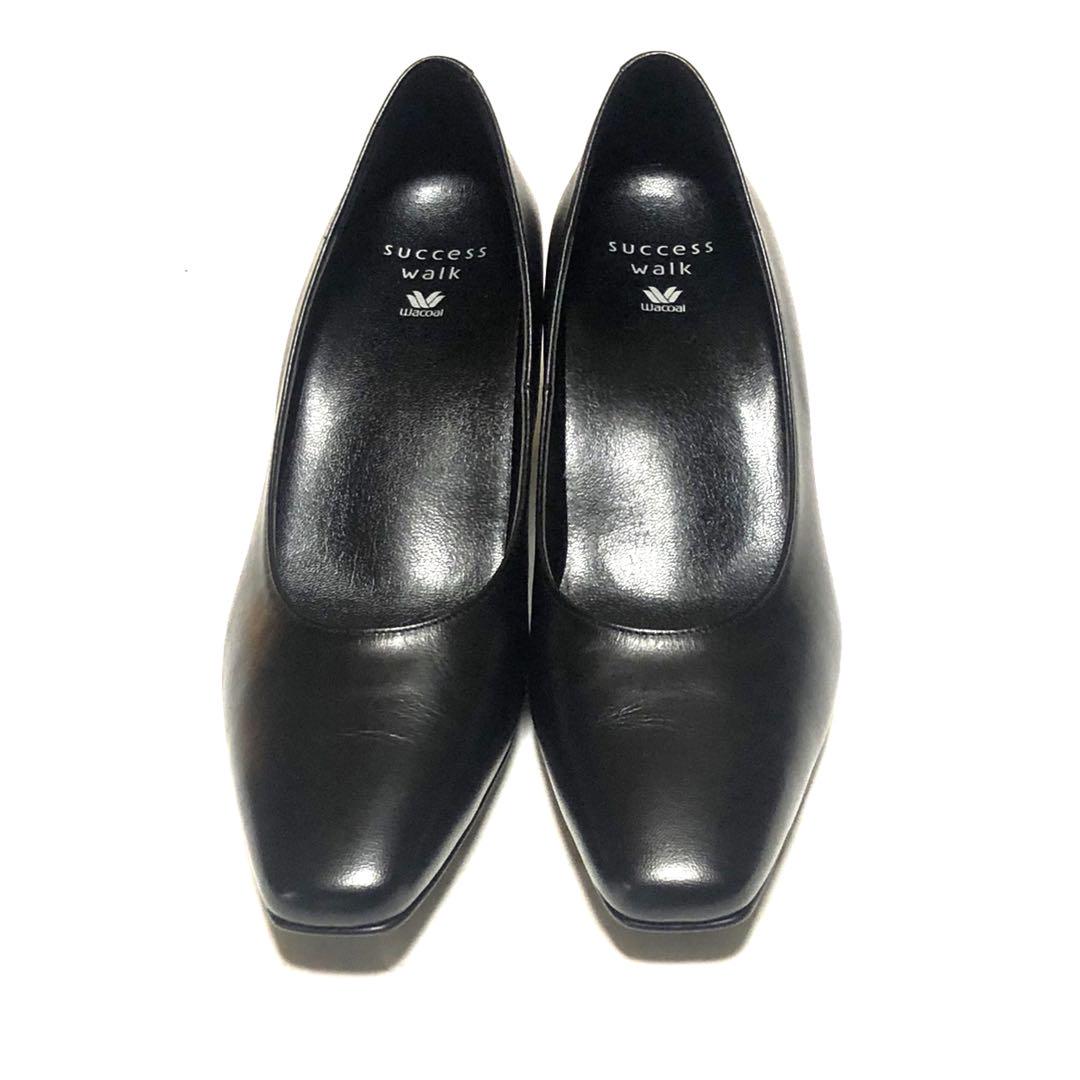 [新品未使用]Wacoalsuccess walk ワコールパンプス24.5E黒