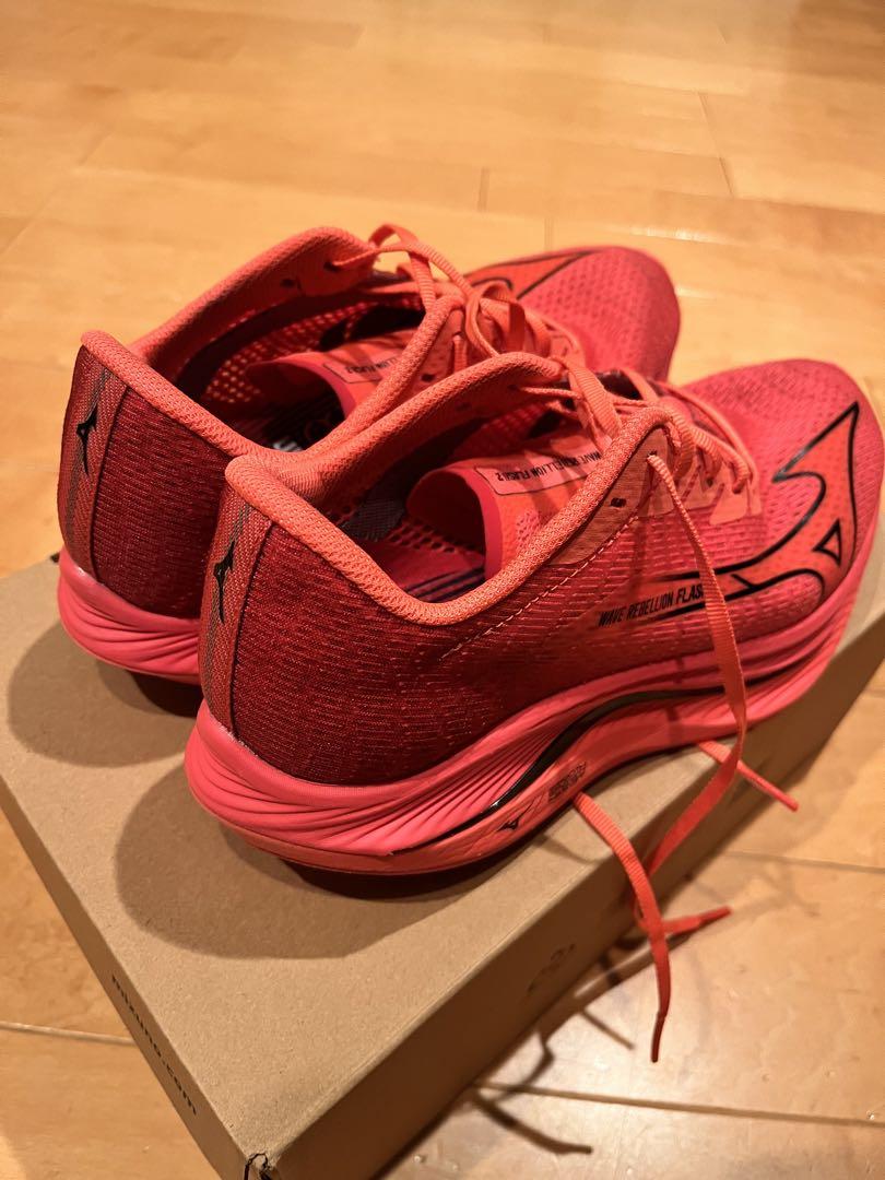 Mizuno ミズノ ウェーブリベリオンフラッシュ2 レッド25.5cm 美品