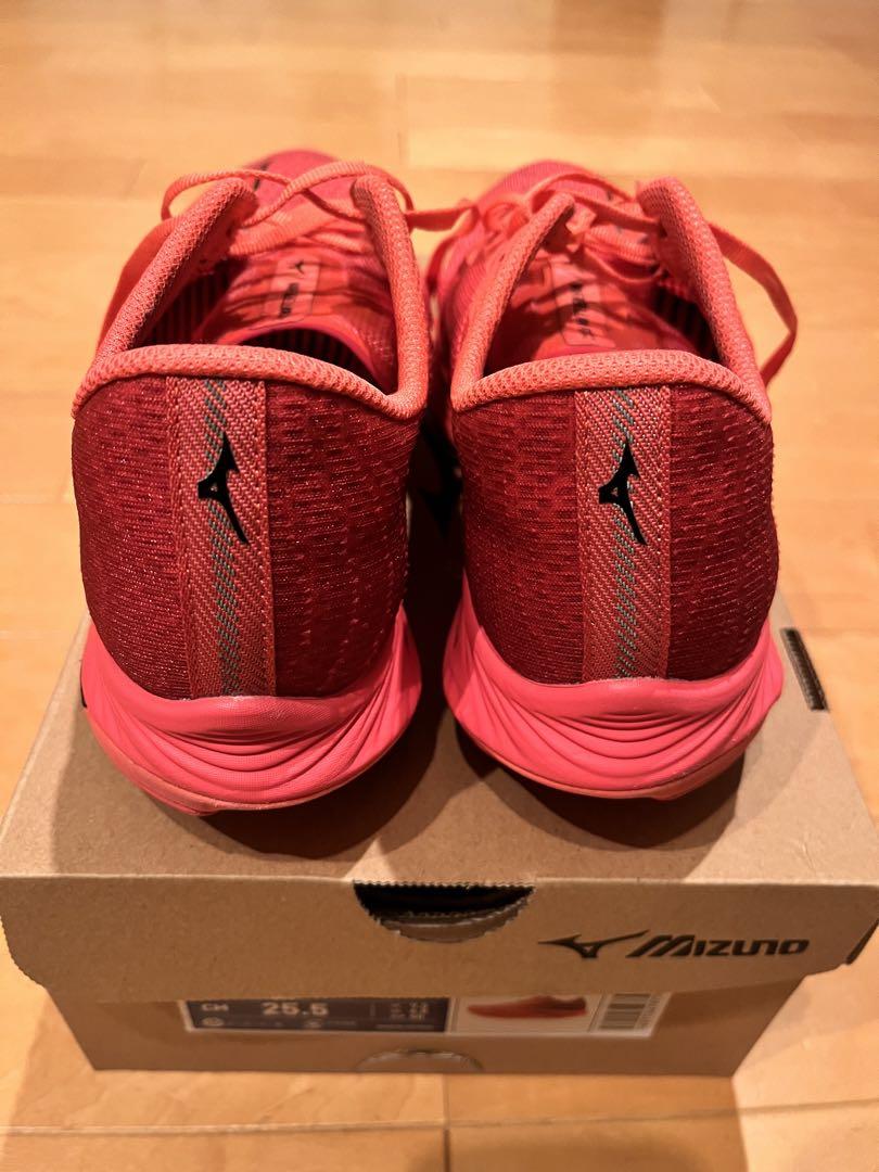 Mizuno ミズノ ウェーブリベリオンフラッシュ2 レッド25.5cm 美品