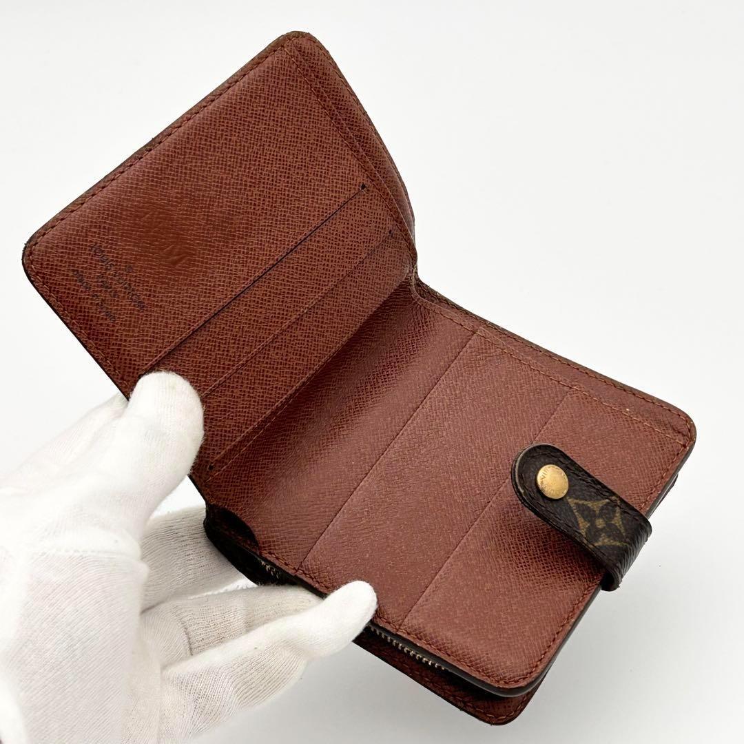 【美品】 ルイヴィトン モノグラム コンパクトジップ　二つ折り 財布
