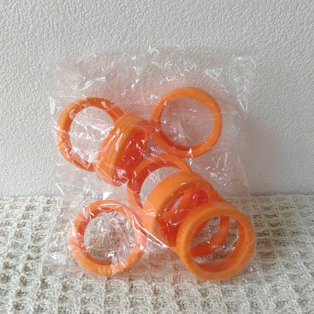 キャスターカバー スーツケース タイヤカバー 8個セット 車輪 オレンジ