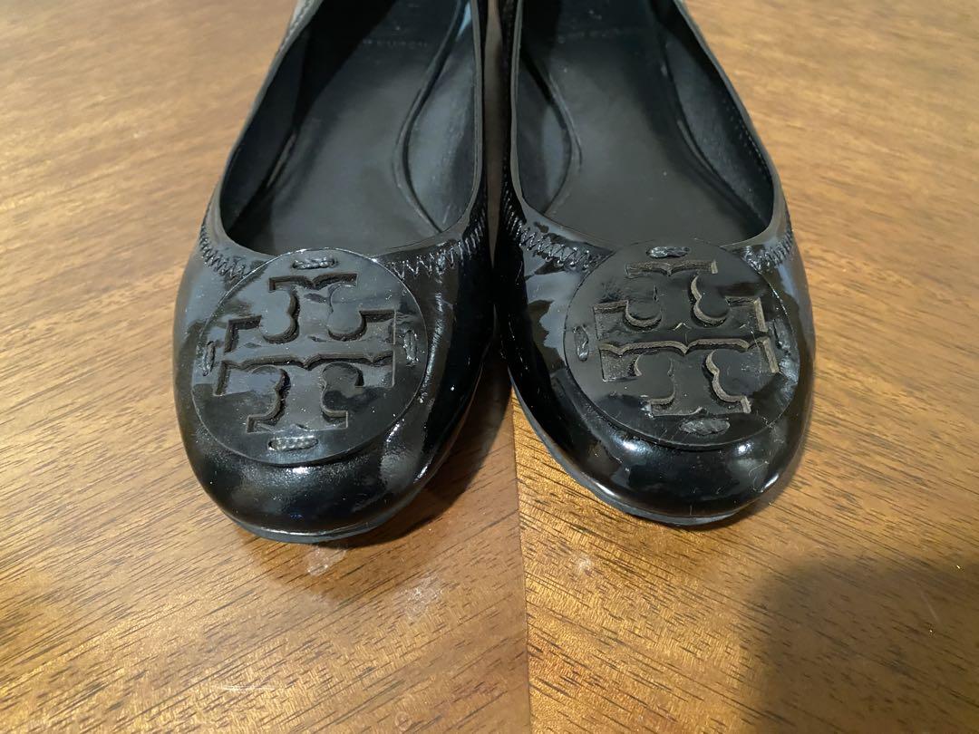 【美品】　Tory Burch 黒 フラットシューズ　24cm