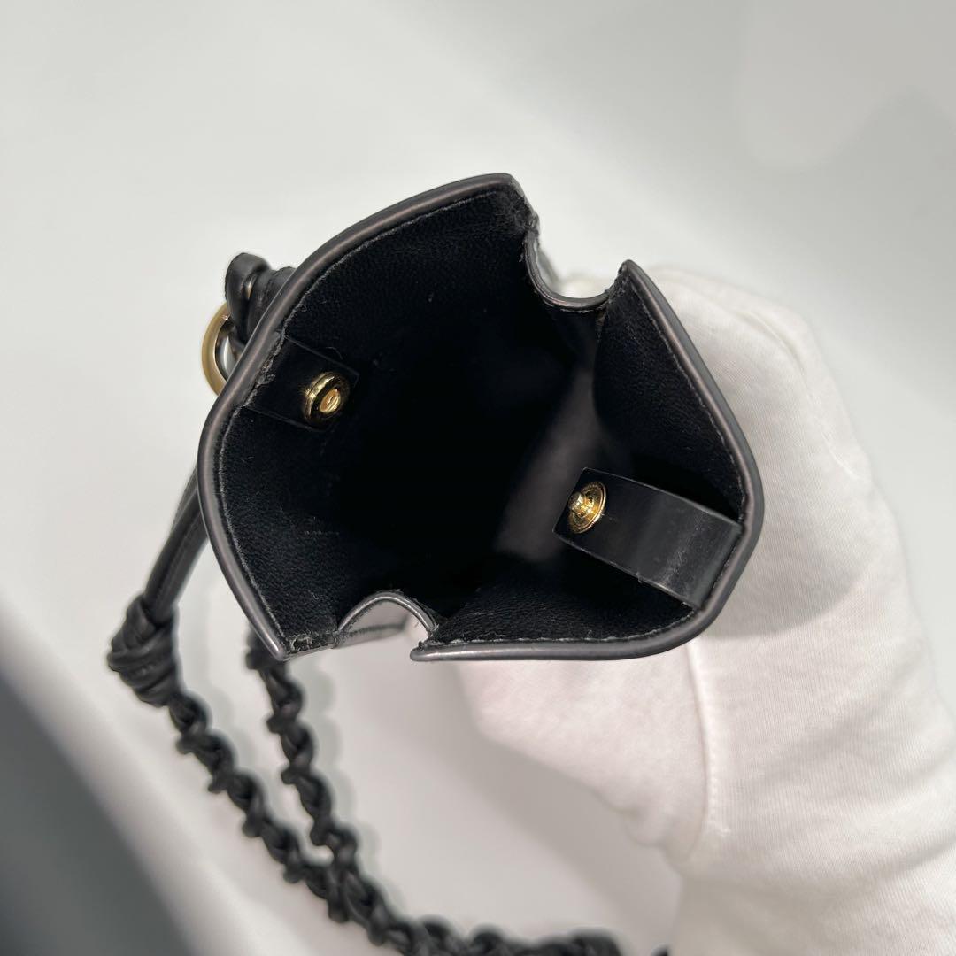 美品 JIL SANDER タングル ショルダーバッグ ブラック 保存袋付き 画像14
