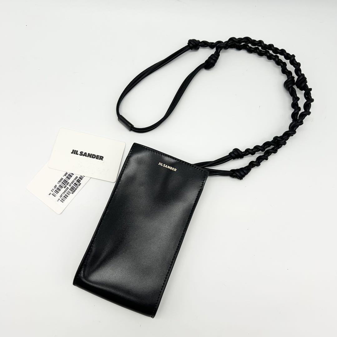 美品 JIL SANDER タングル ショルダーバッグ ブラック 保存袋付き 画像2