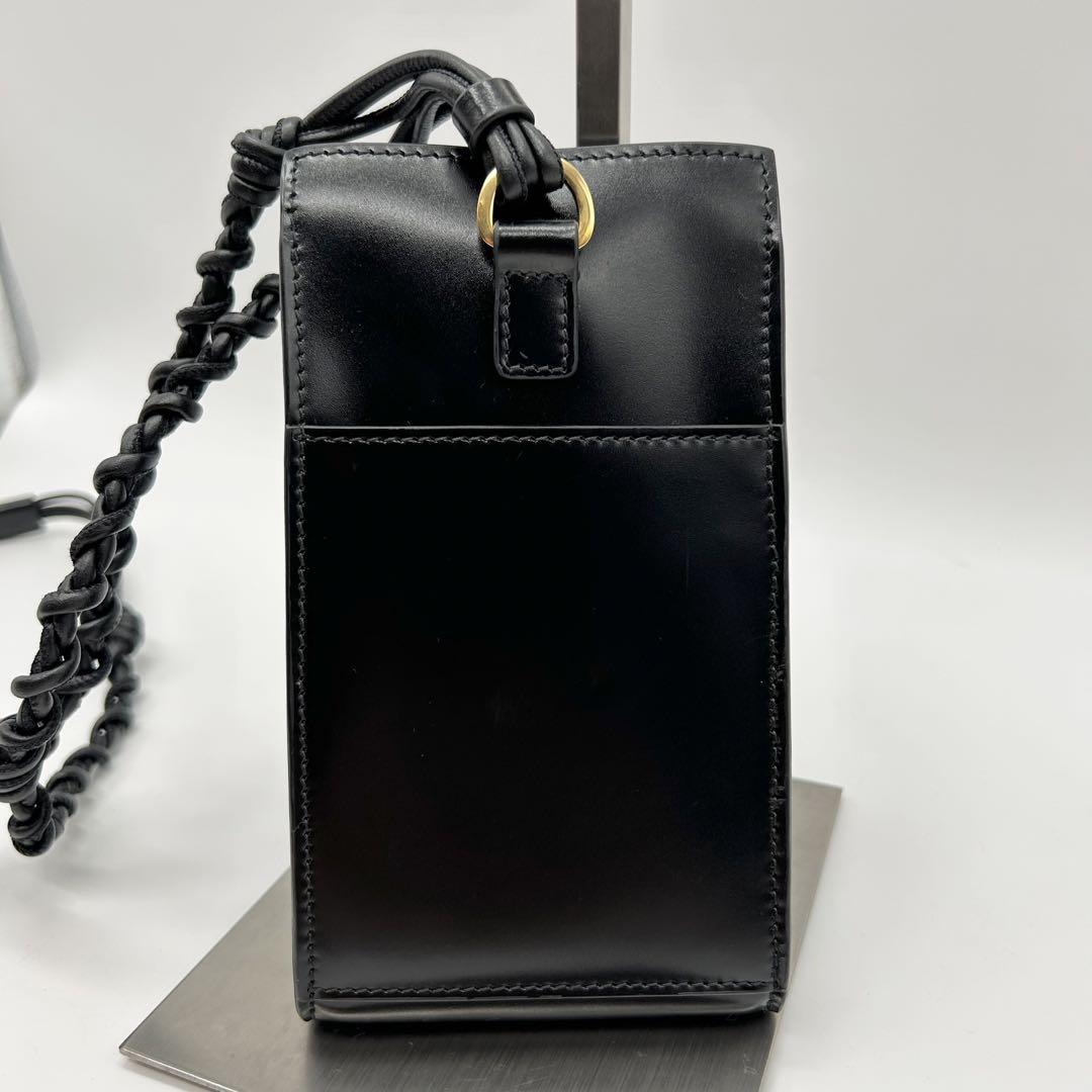 美品 JIL SANDER タングル ショルダーバッグ ブラック 保存袋付き 画像4