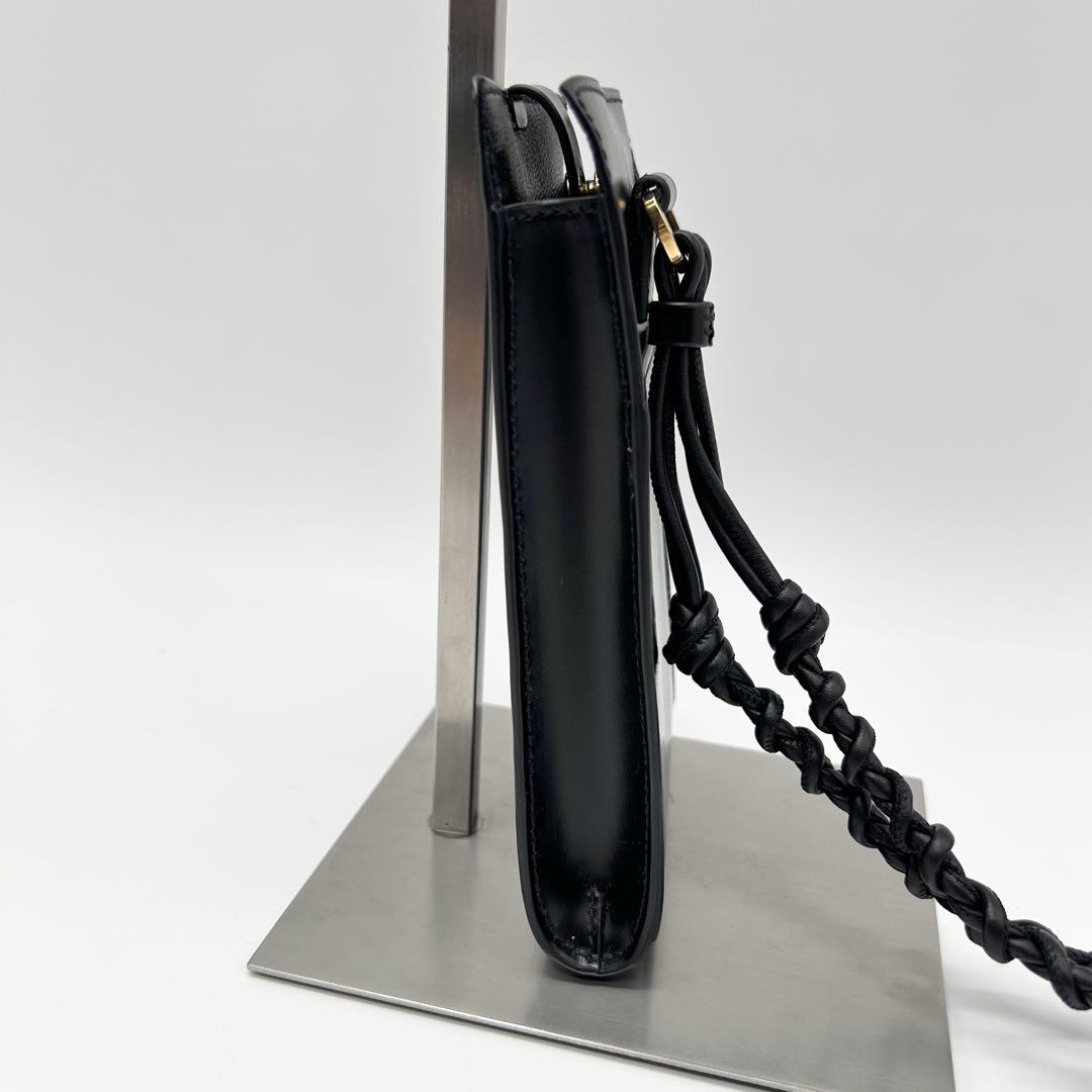 美品 JIL SANDER タングル ショルダーバッグ ブラック 保存袋付き 画像5