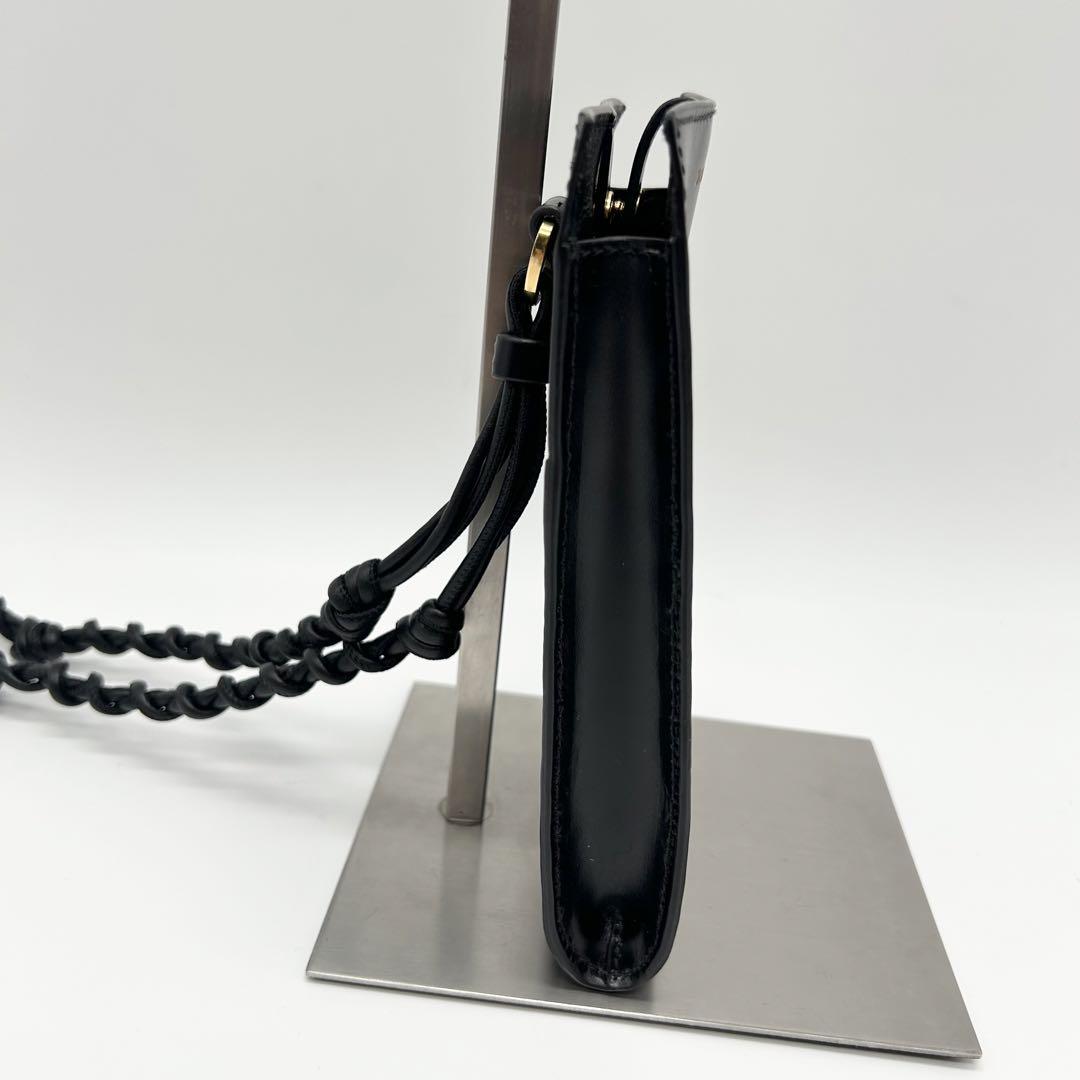 美品 JIL SANDER タングル ショルダーバッグ ブラック 保存袋付き 画像6