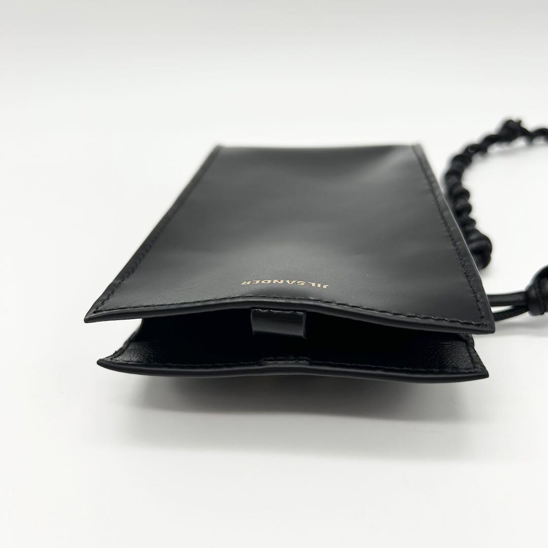 美品 JIL SANDER タングル ショルダーバッグ ブラック 保存袋付き 画像8