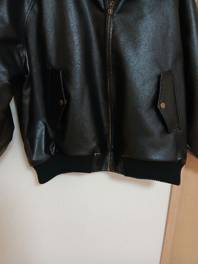 Java リブタートルフェイクレザージャケット Java リブタートルフェイクレザージャケット