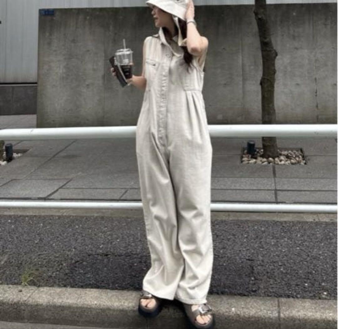 サロペット・オーバーオール・オールインワン MEDI GRUNGE DENIM WIDE ROMPERS