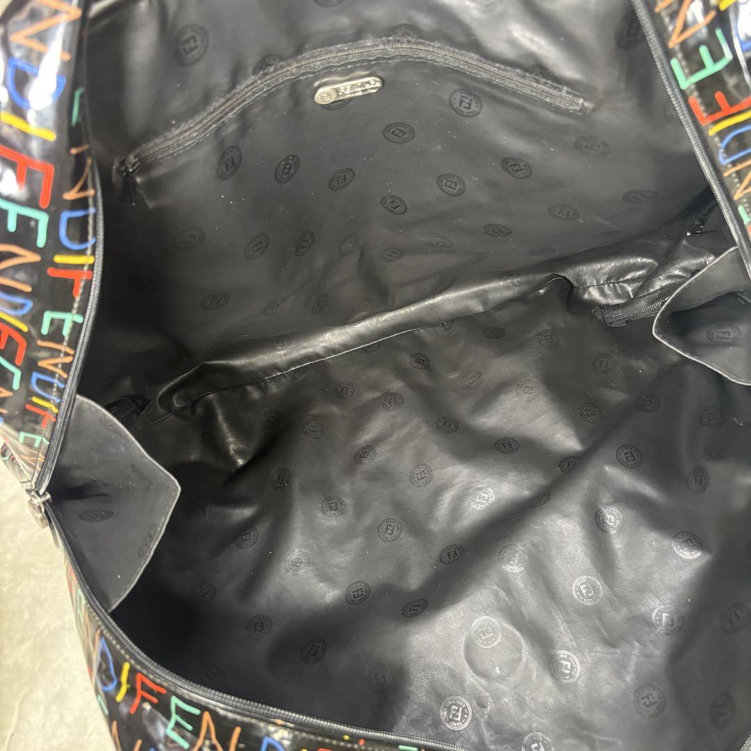 訳あり】 FENDI フェンディ エナメルバッグ ヴィンテージ 総柄