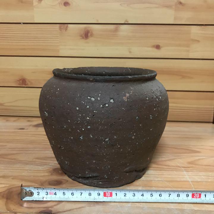 【保障できる】 古い焼き締めの壺 検:島物.越前.常滑.備前焼 古信楽 工芸品