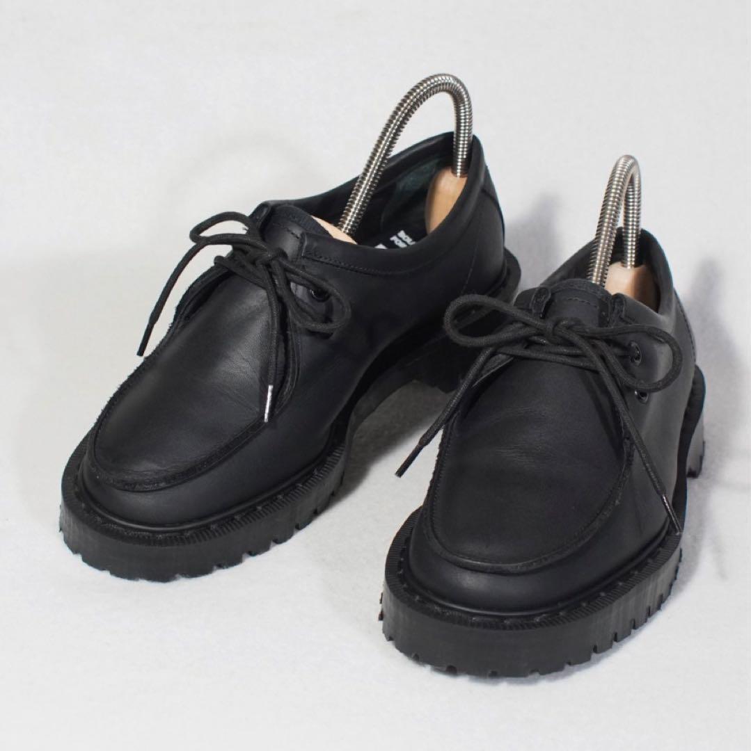 イングランド製 極美品《MHL. × SOLVAIR》モカシンシューズ(4)黒