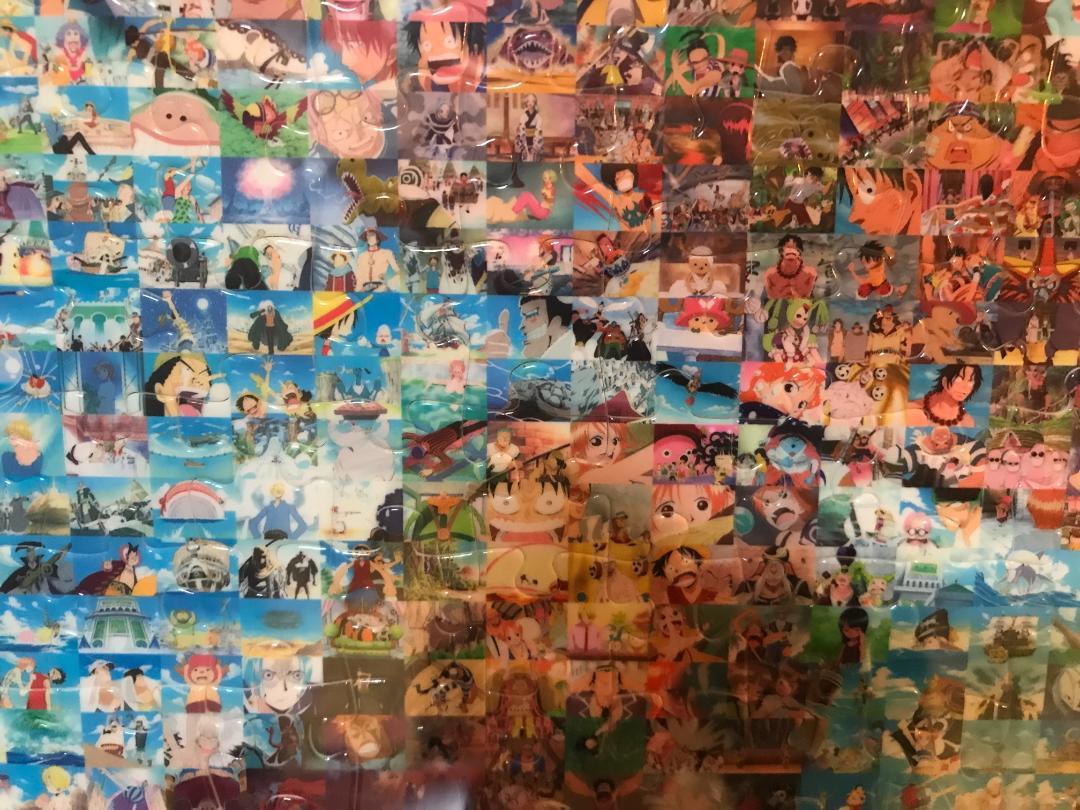 ジグソーパズル　ワンピース　モザイクアート　完成品