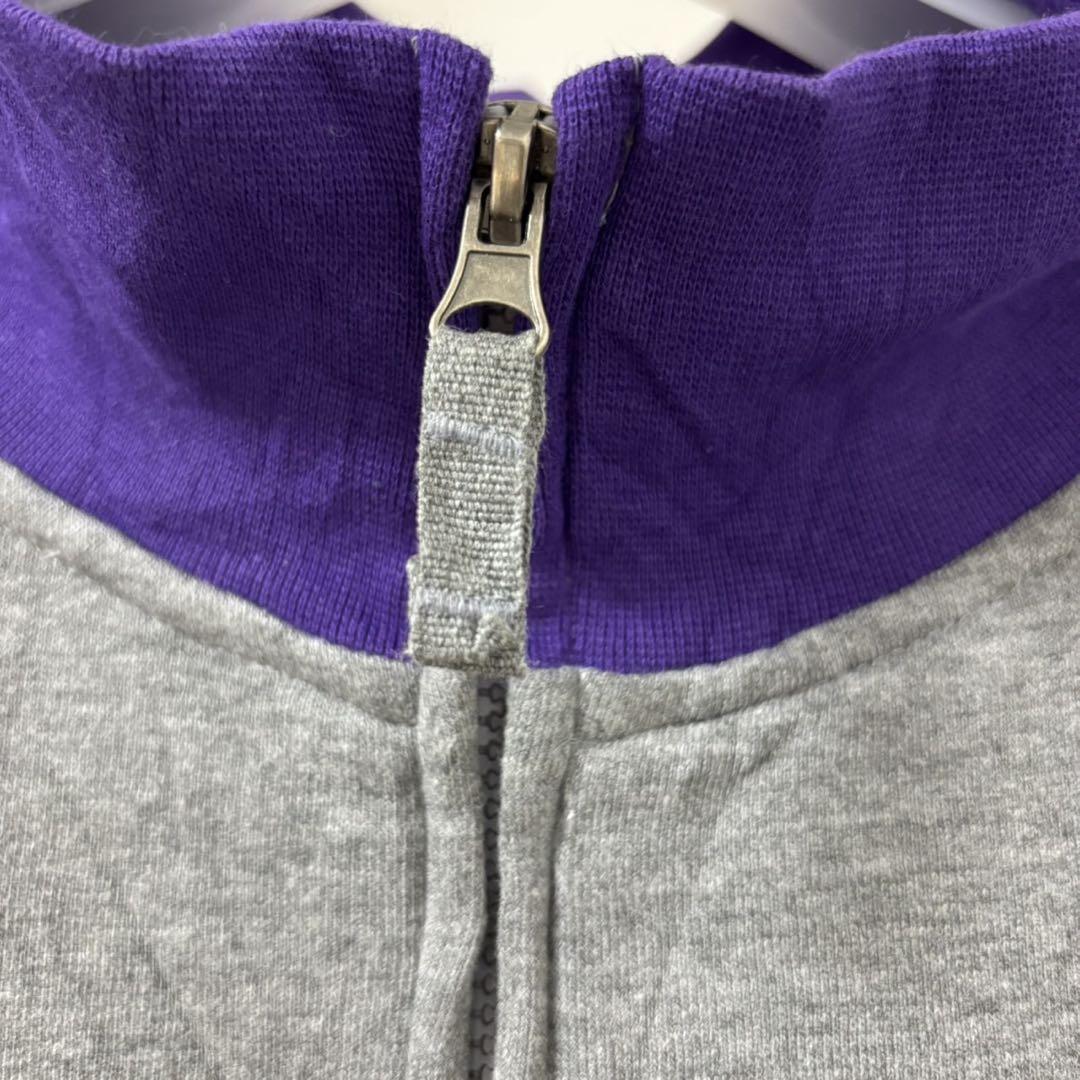 USA古着　NFL　パーカー　VIKINGS プリント パープル　グレー