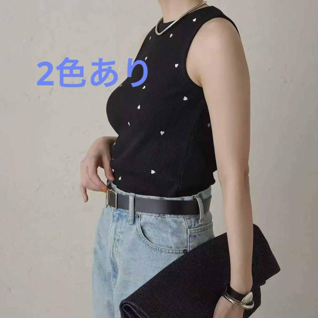 LOUNGEDRESS ハート刺繍タンク LOUNGEDRESS（ラウンジドレス）の「ハート刺繍タンク（Tシャツ