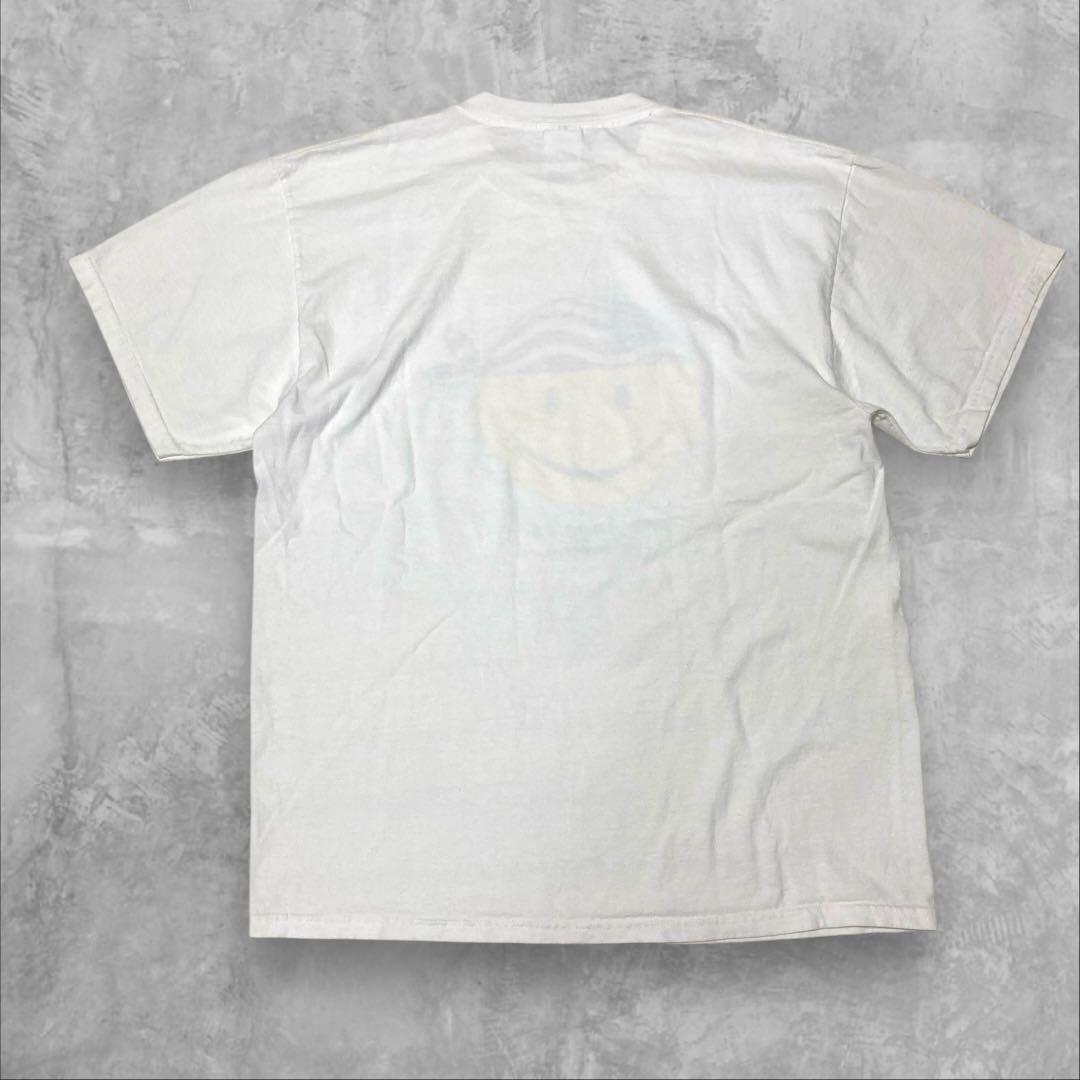 USA製 DELTAスマイルTシャツ ロサンゼルス 星条旗90s00s白Lサイズ