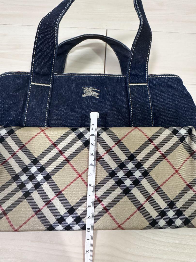 美品】Burberry Blue Label デニム生地トートバッグ 三陽商会