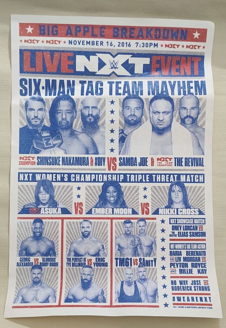 NXT NY初上陸記念マジソン・スクエア・ガーデン現地限定ポスター