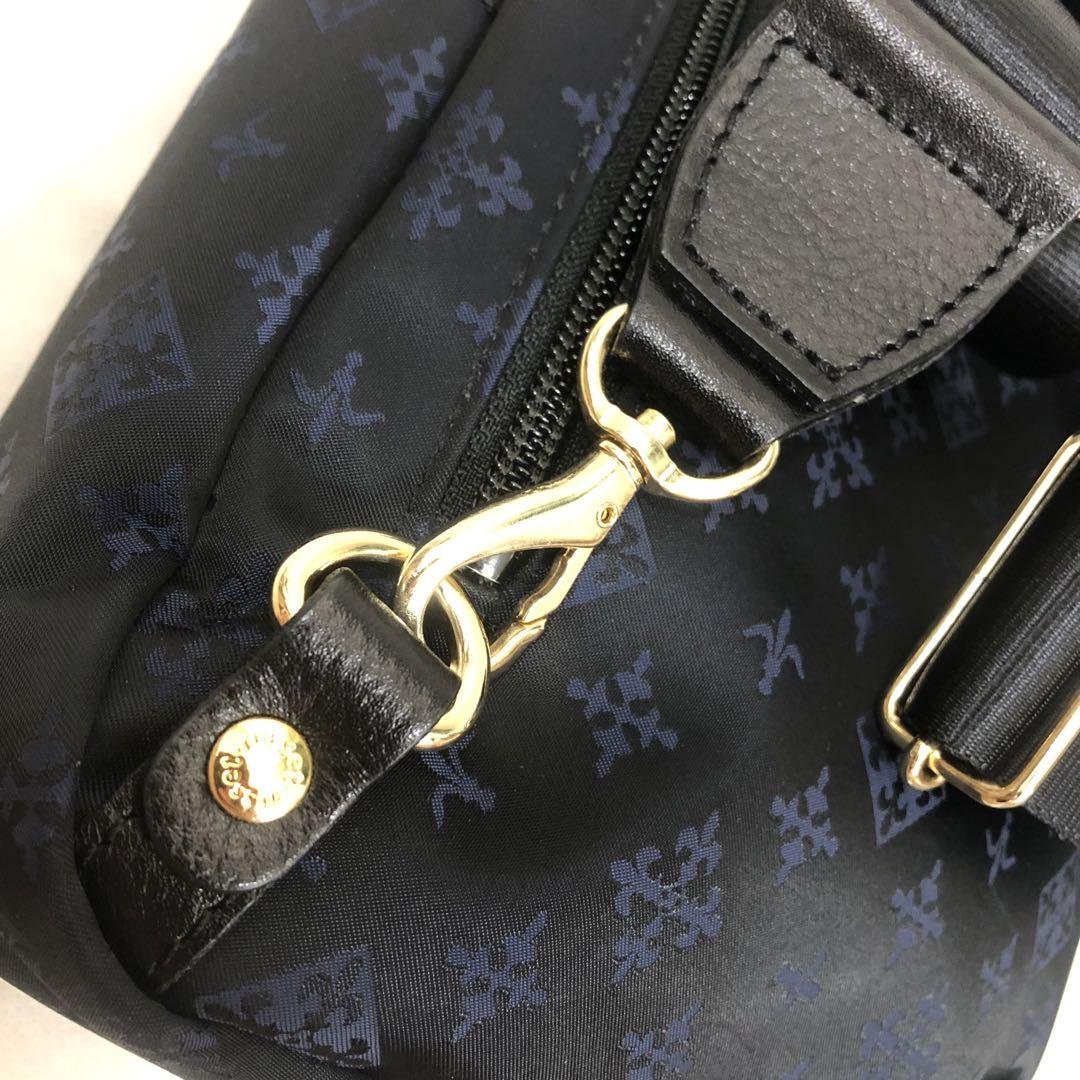 russet ラシット ボディバッグ 黒×紺 限定品 ユニセックス ゴールド金具 russet ラシット ボディバッグ 黒×紺 限定品 ユニセックス