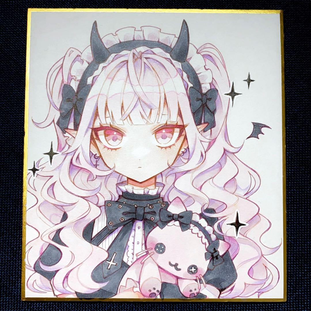 オリジナル 手描きイラスト色紙