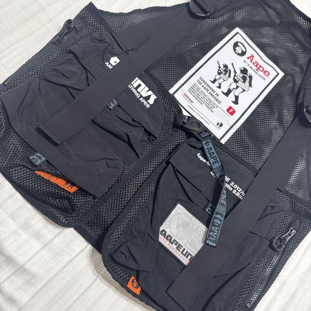 Aape BATHING APE エイプ フィッシング メッシュ ベスト F