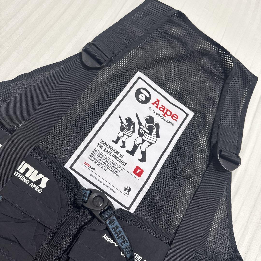 Aape BATHING APE エイプ フィッシング メッシュ ベスト F