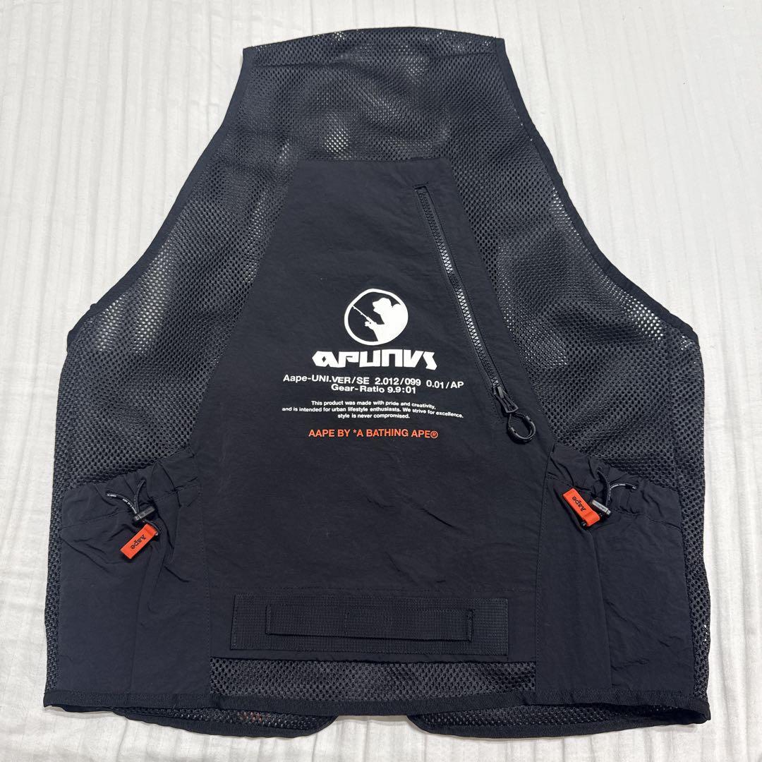 Aape BATHING APE エイプ フィッシング メッシュ ベスト F