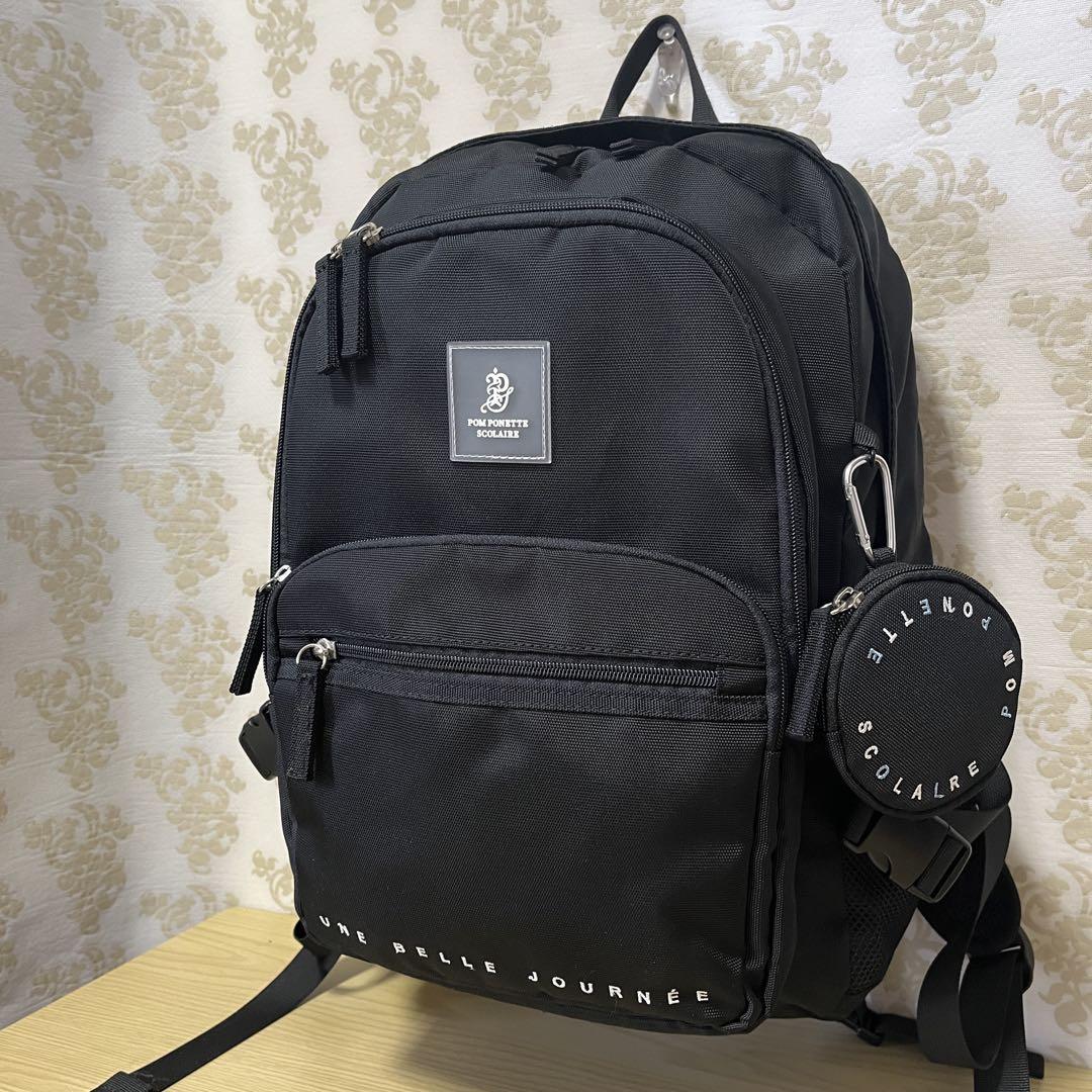 日曜特価☆極美品ほぼ未使用☆ポンポネットジュニア☆丸型ポーチ