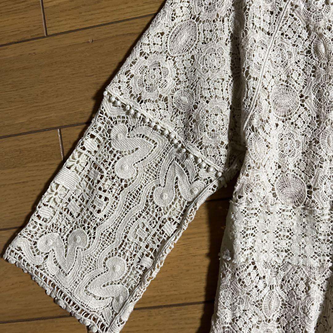 ミヤコMIYACOベージュレースコート超美品
