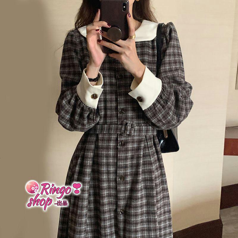 ロングワンピース チェック ロング丈 着痩せ フロントボタン 韓国ファッション Lalala Web Co Jp ロングワンピース チェック ロング丈 着痩せ フロントボタン 韓国ファッション Lalala Web Co Jp