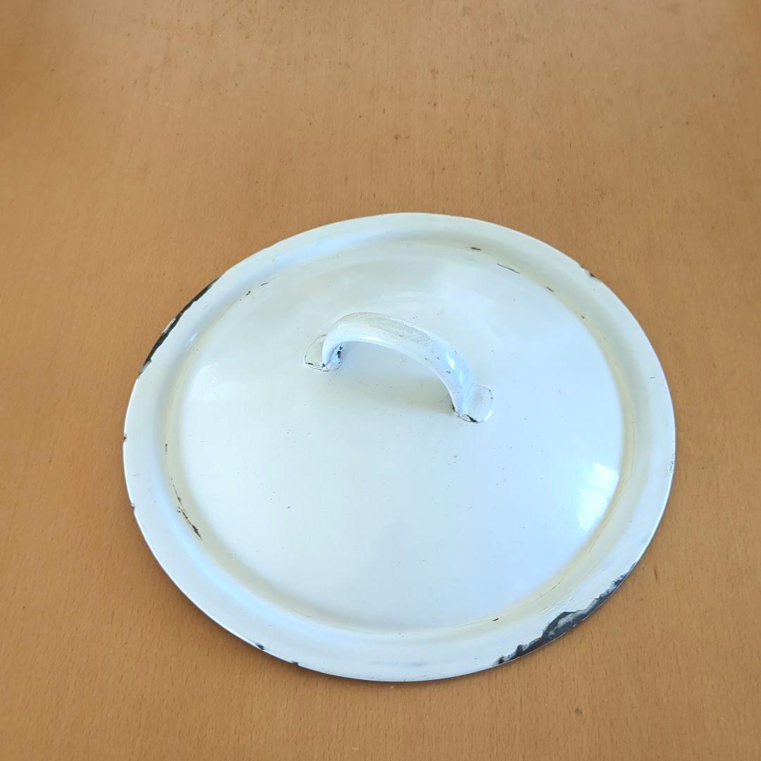 アンティーク　ホーロー　フラワー缶