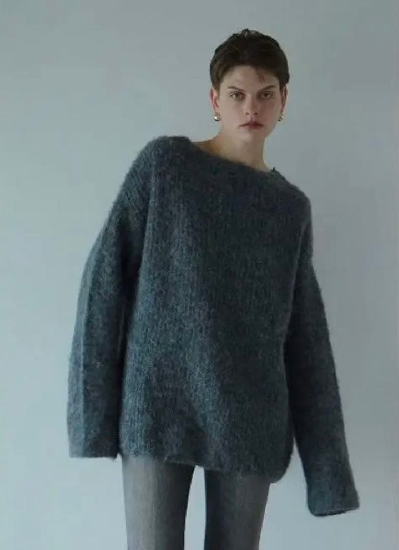 新品☆CLANE BOAT NECK ALPACA OVER KNIT TOPS 非常に高い品質 aus