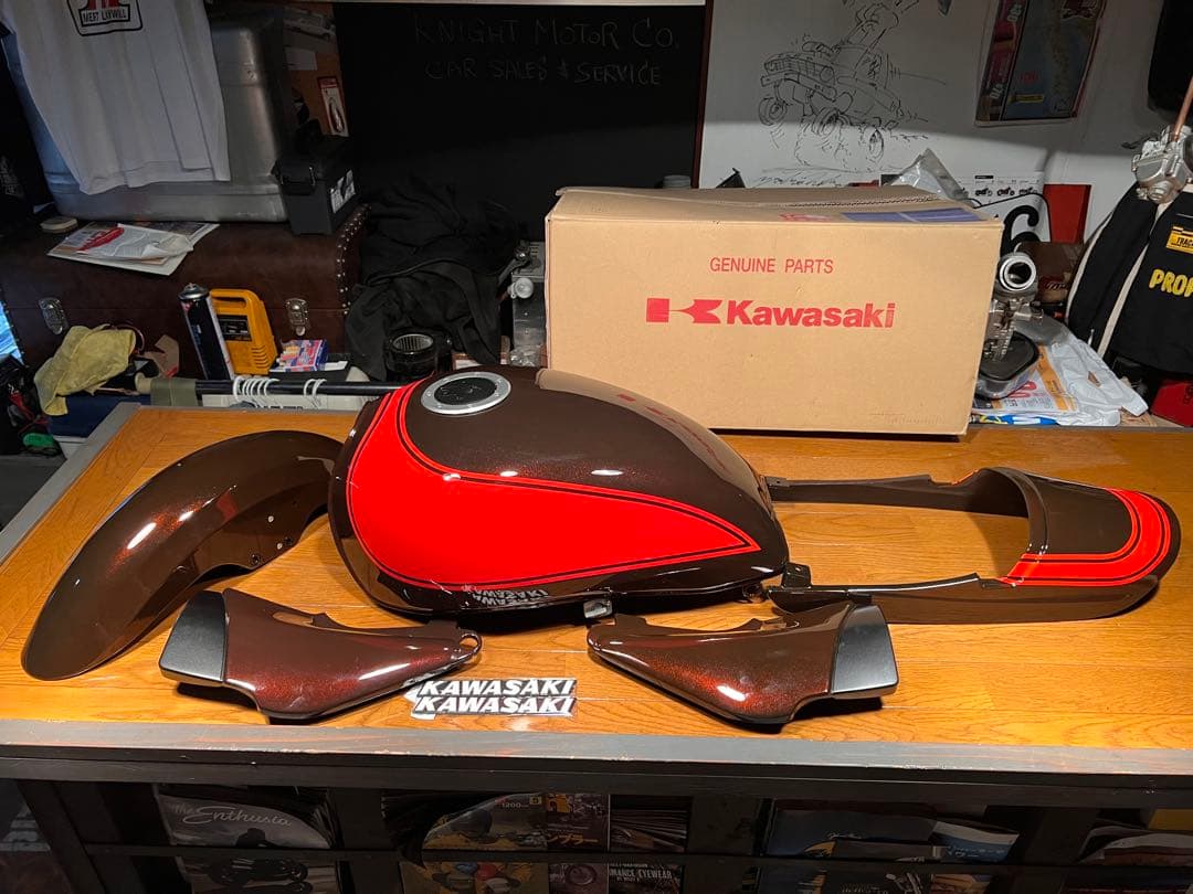 当時モノ新品Kawasaki純正ゼファー750 火玉外装セット+Z2サイドカバー